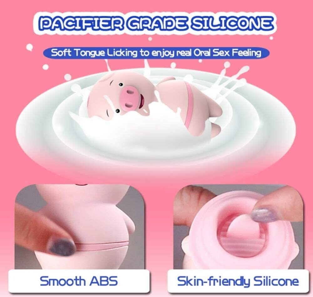Vibrador con lengua PORKY recargable