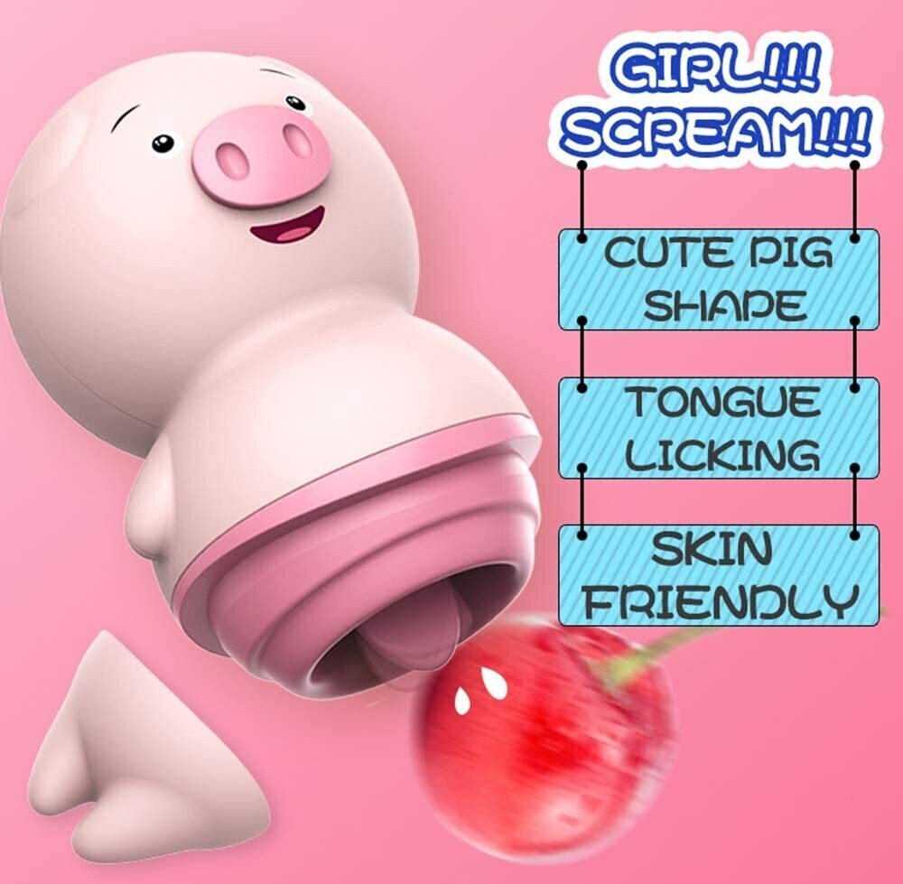 Vibrador con lengua PORKY recargable