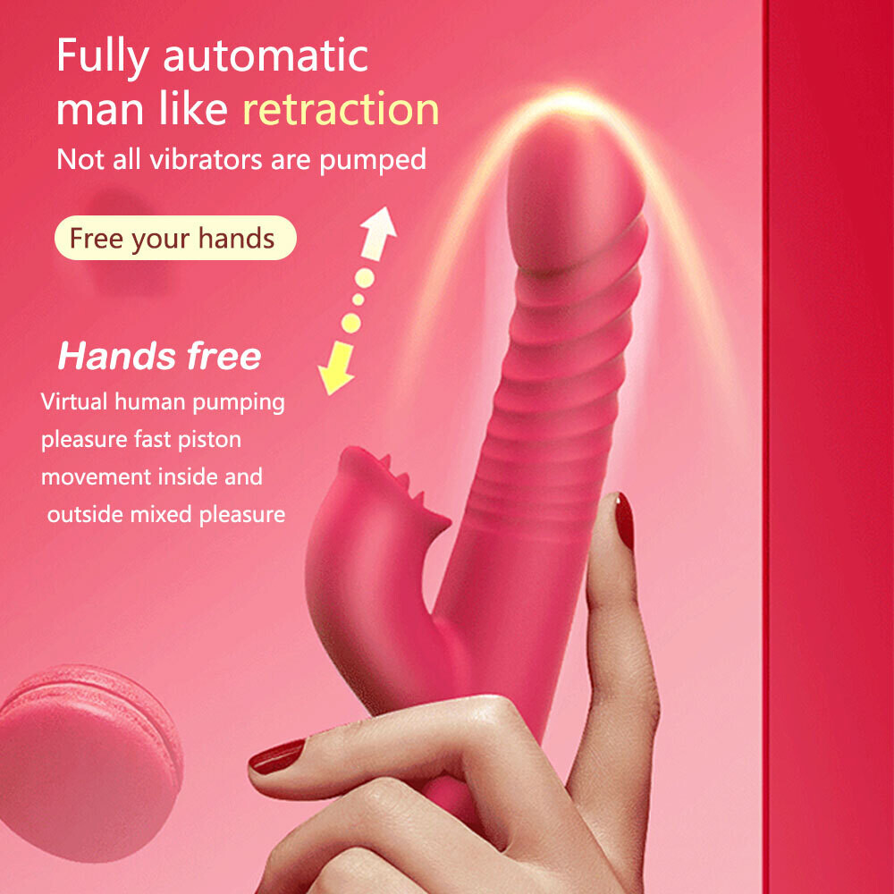 Vibrador Telescopico estimulador de clitoris calefacción 42°C