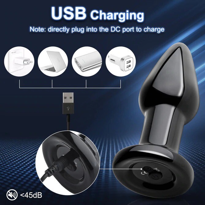 Plug Anal de Vidrio Utimi Recargable