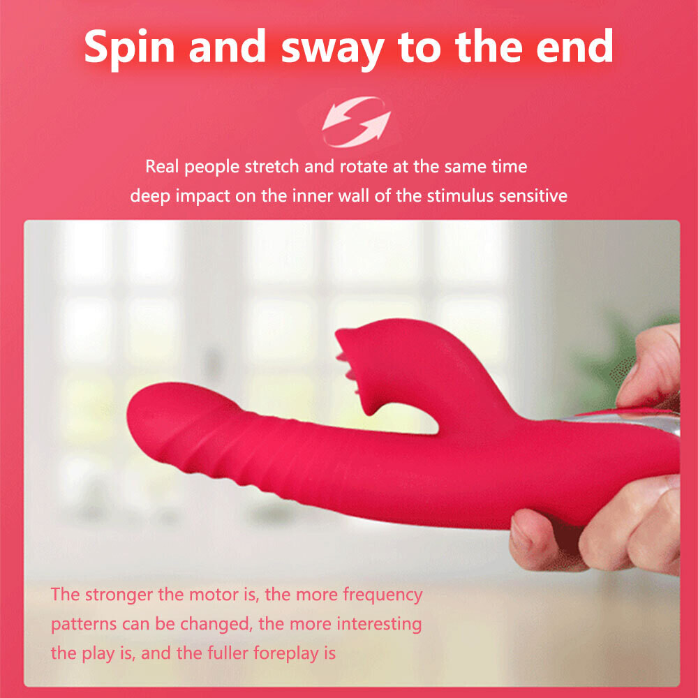 Vibrador Telescopico estimulador de clitoris calefacción 42°C
