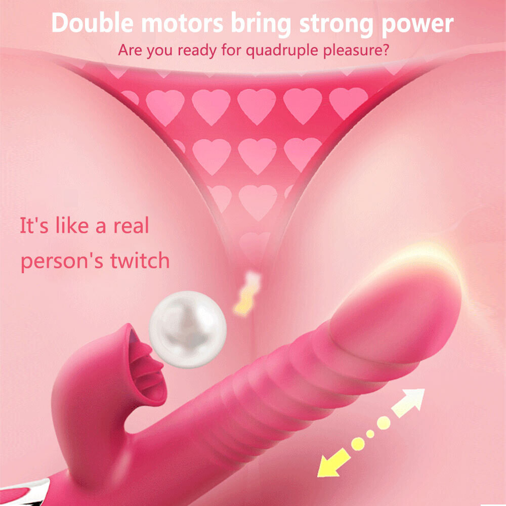 Vibrador Telescopico estimulador de clitoris calefacción 42°C