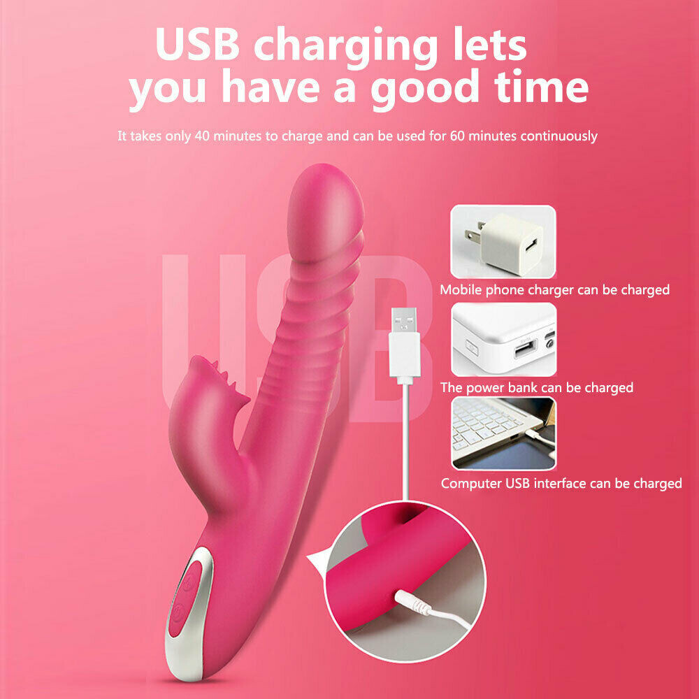 Vibrador Telescopico estimulador de clitoris calefacción 42°C