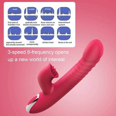 Vibrador Telescopico estimulador de clitoris calefacción 42°C