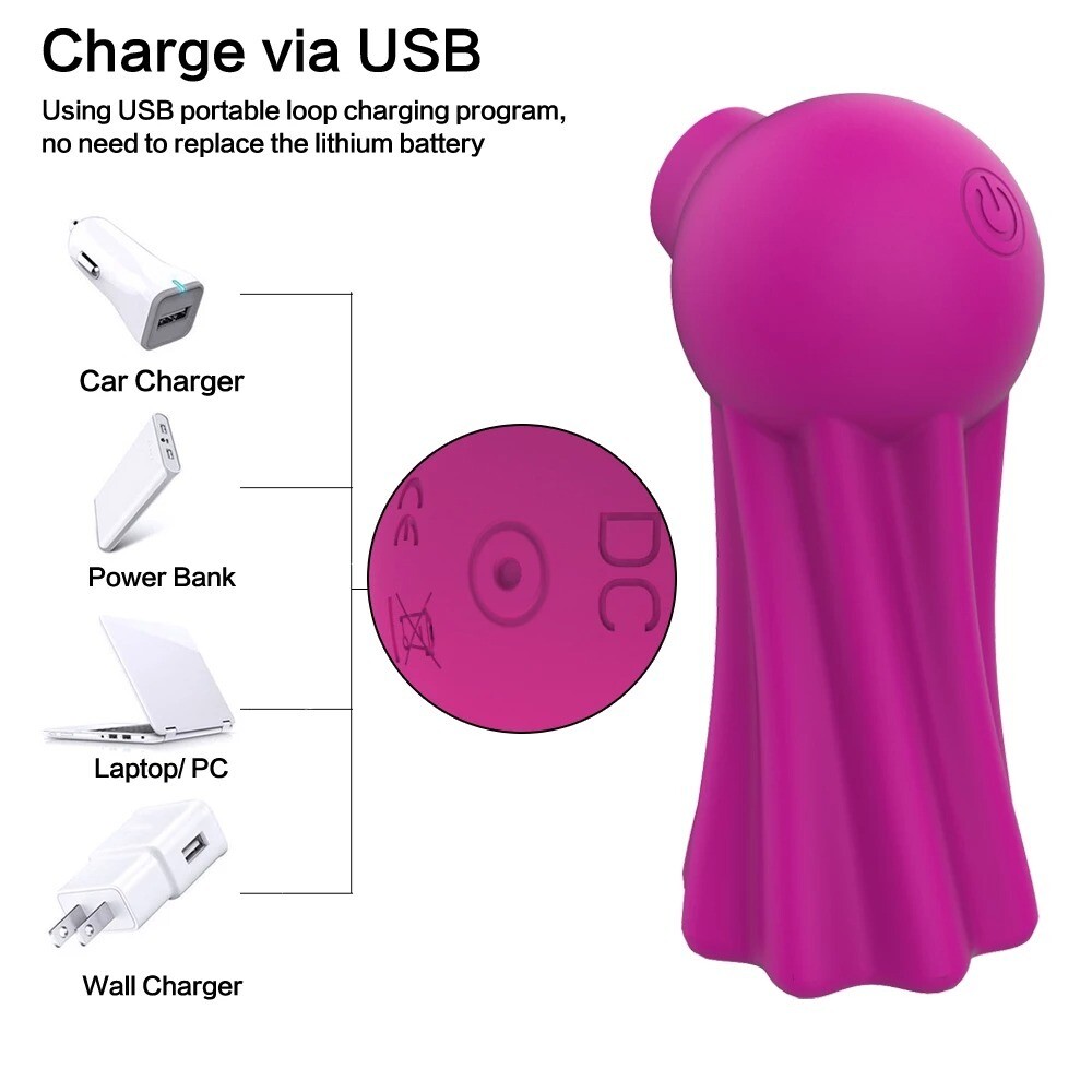 Boo Succionador de Clítoris USB Silicona Púrpura