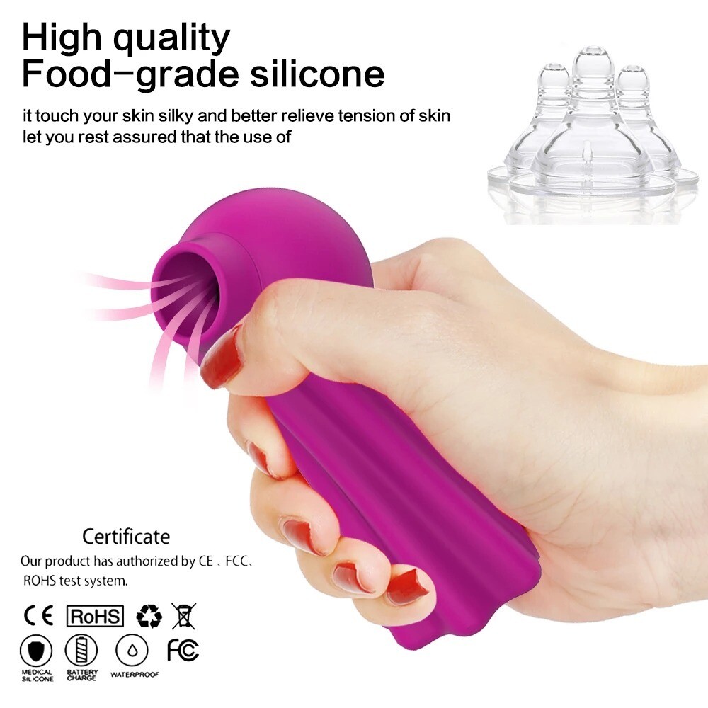 Boo Succionador de Clítoris USB Silicona Púrpura