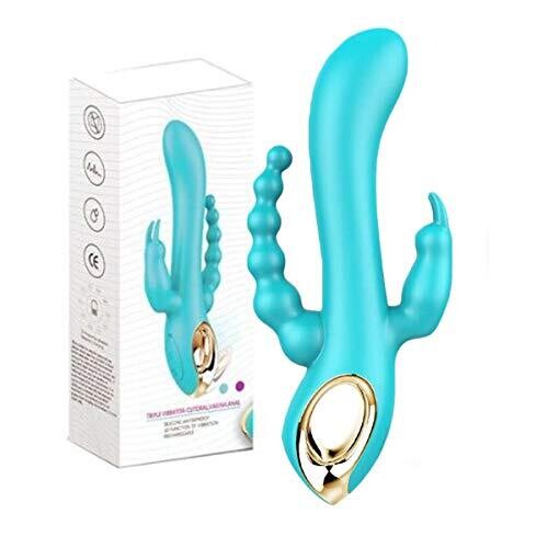 RABBIT VIBRADOR TRIPLE CELESTE