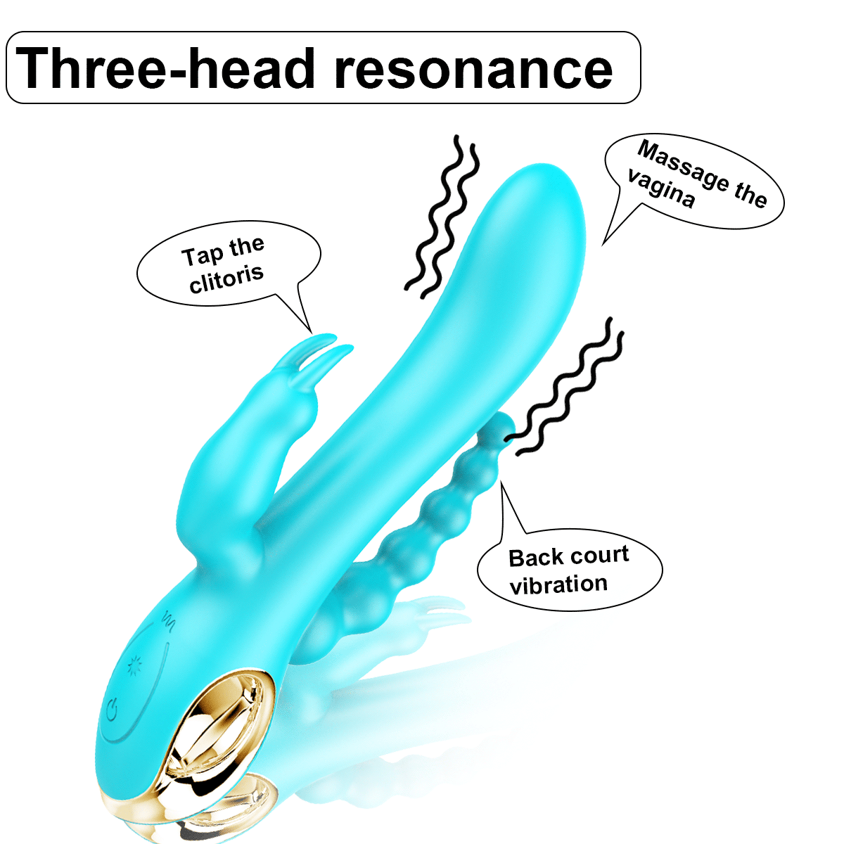 RABBIT VIBRADOR TRIPLE CELESTE