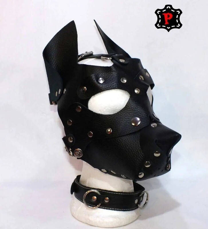 MASCARA DE PERRO CON COLLAR