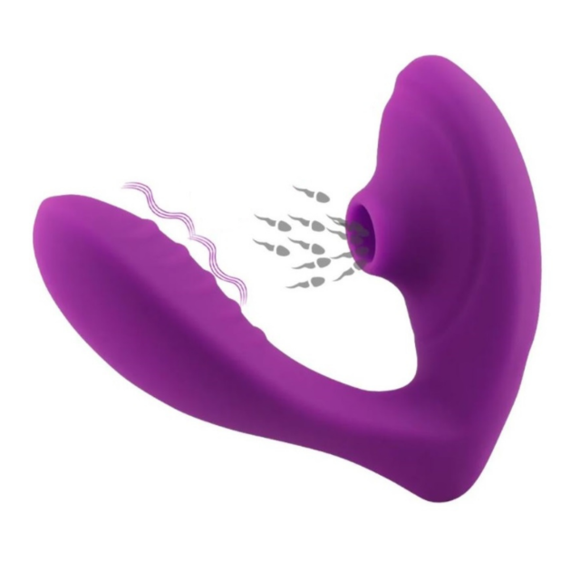VIBRADOR CON SUCCIONADOR DE CLÍTORIS Y ESTIMULADOR DE PUNTO G