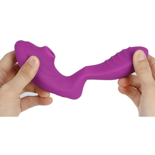 VIBRADOR CON SUCCIONADOR DE CLÍTORIS Y ESTIMULADOR DE PUNTO G