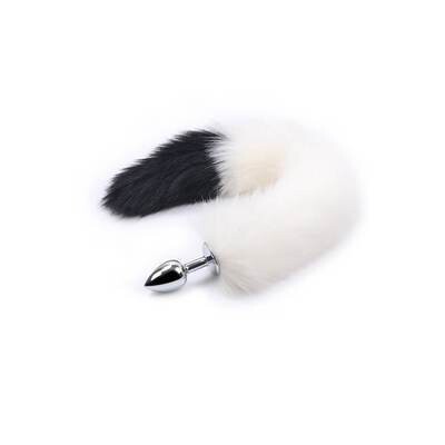 COLA DE ZORRO BLANCA CON NEGRO