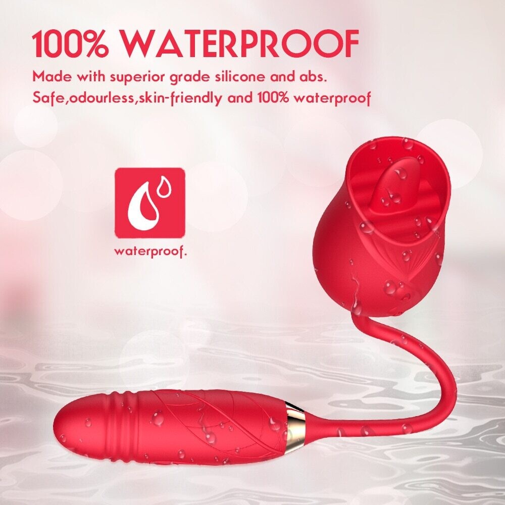 ROSITA VIBRADOR CON LENGUA TELESCOPICO