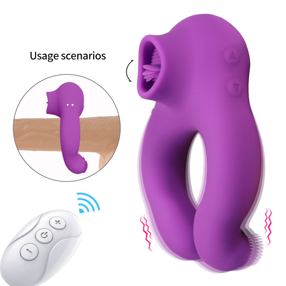 ANILLO VIBRADOR 3 EN 1 CON LENGUA