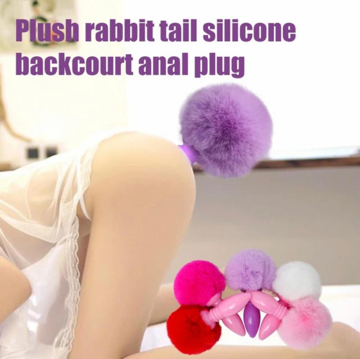 PLUG  DE SILICONA COLITA DE CONEJO