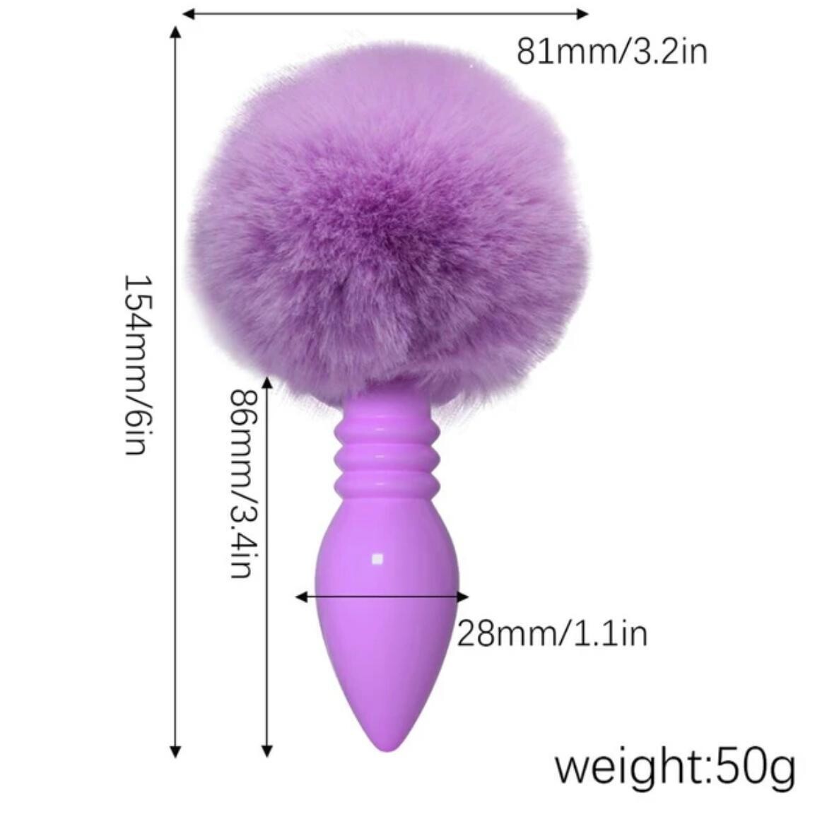 PLUG  DE SILICONA COLITA DE CONEJO