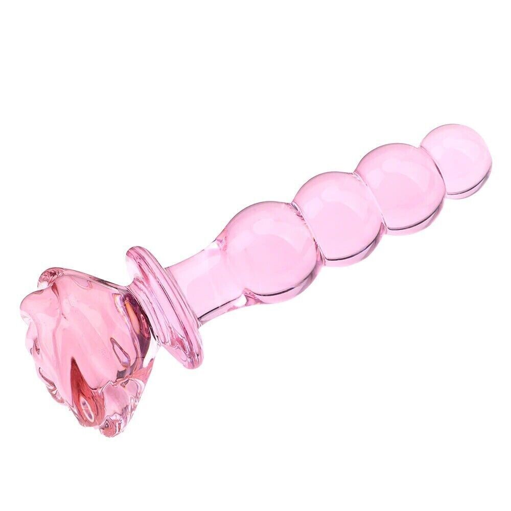 CONSOLADOR CON BOLITAS DE CRISTAL ROSA
