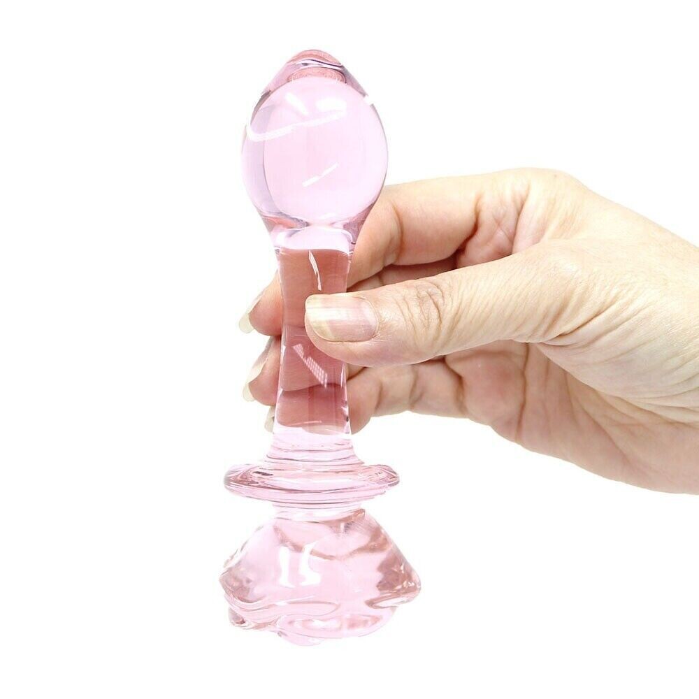 CONSOLADOR TIPO PLUG DE CRISTAL ROSA