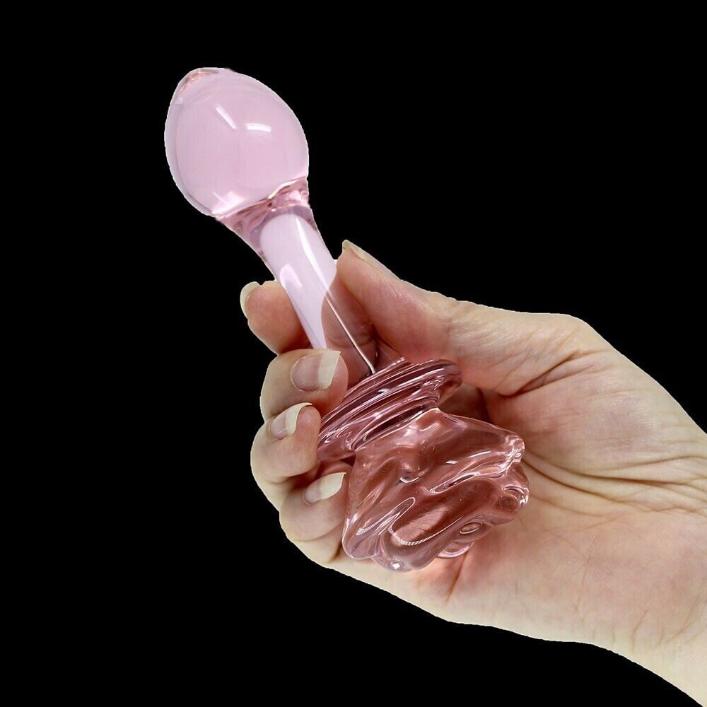 CONSOLADOR TIPO PLUG DE CRISTAL ROSA
