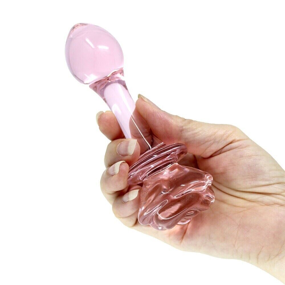 CONSOLADOR TIPO PLUG DE CRISTAL ROSA