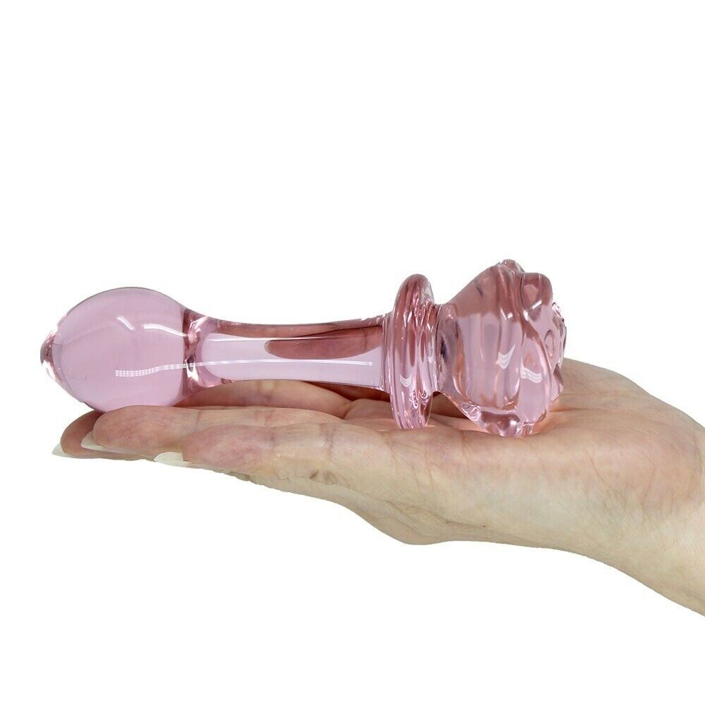 CONSOLADOR TIPO PLUG DE CRISTAL ROSA