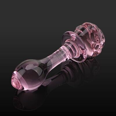 CONSOLADOR TIPO PLUG DE CRISTAL ROSA