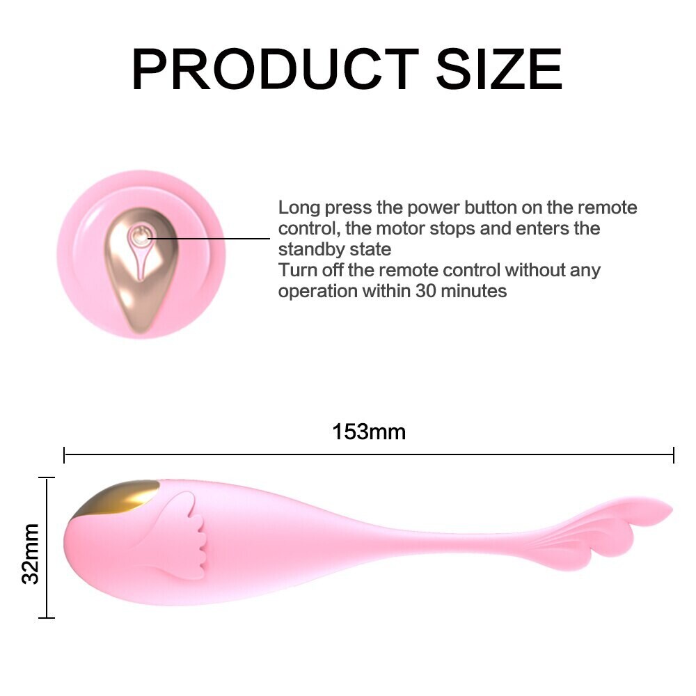 Huevo vibrador en forma de Pez / Recargable
