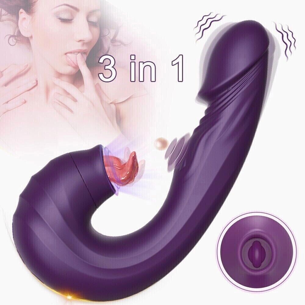 Vibrador 3 en 1 punto G con lengua