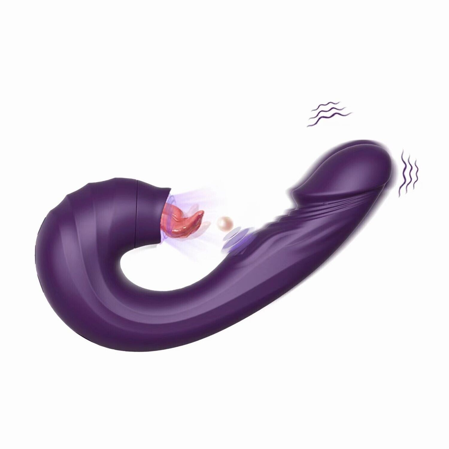 Vibrador 3 en 1 punto G con lengua