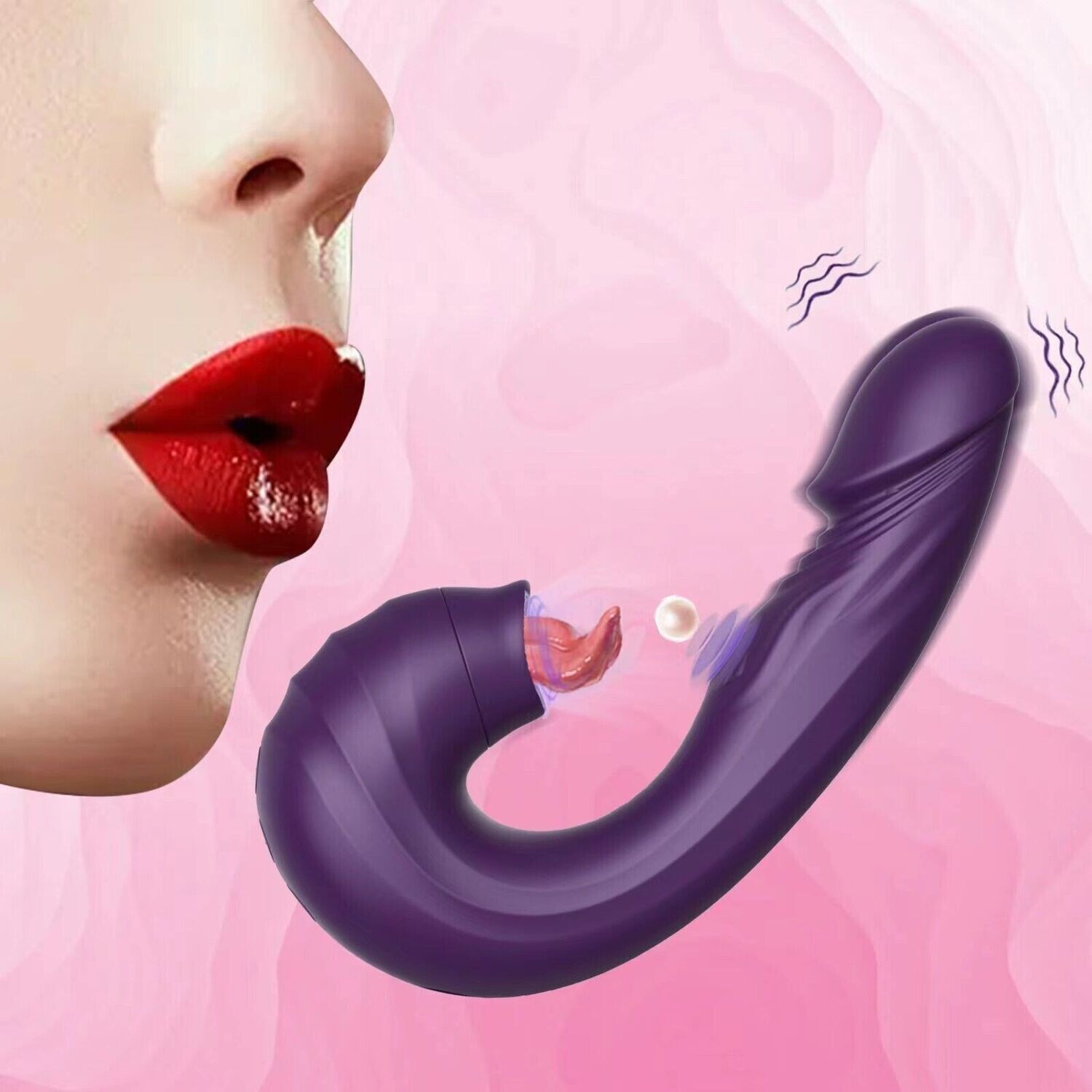 Vibrador 3 en 1 punto G con lengua