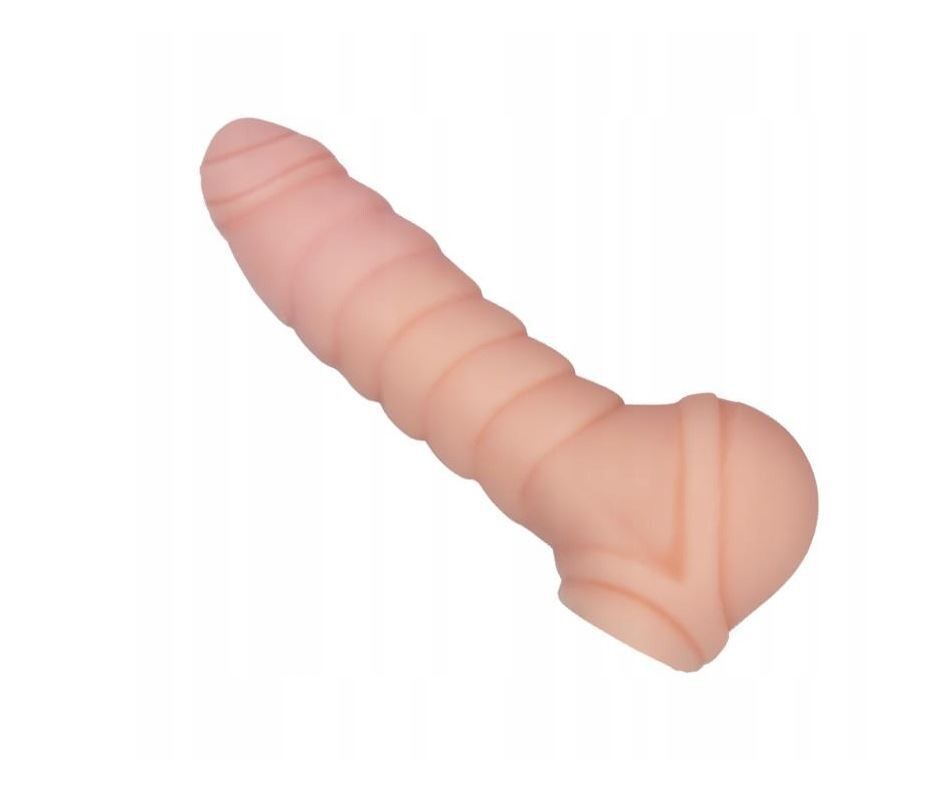 Funda para el pene Crazy Bull TPR nude 3 EN 1