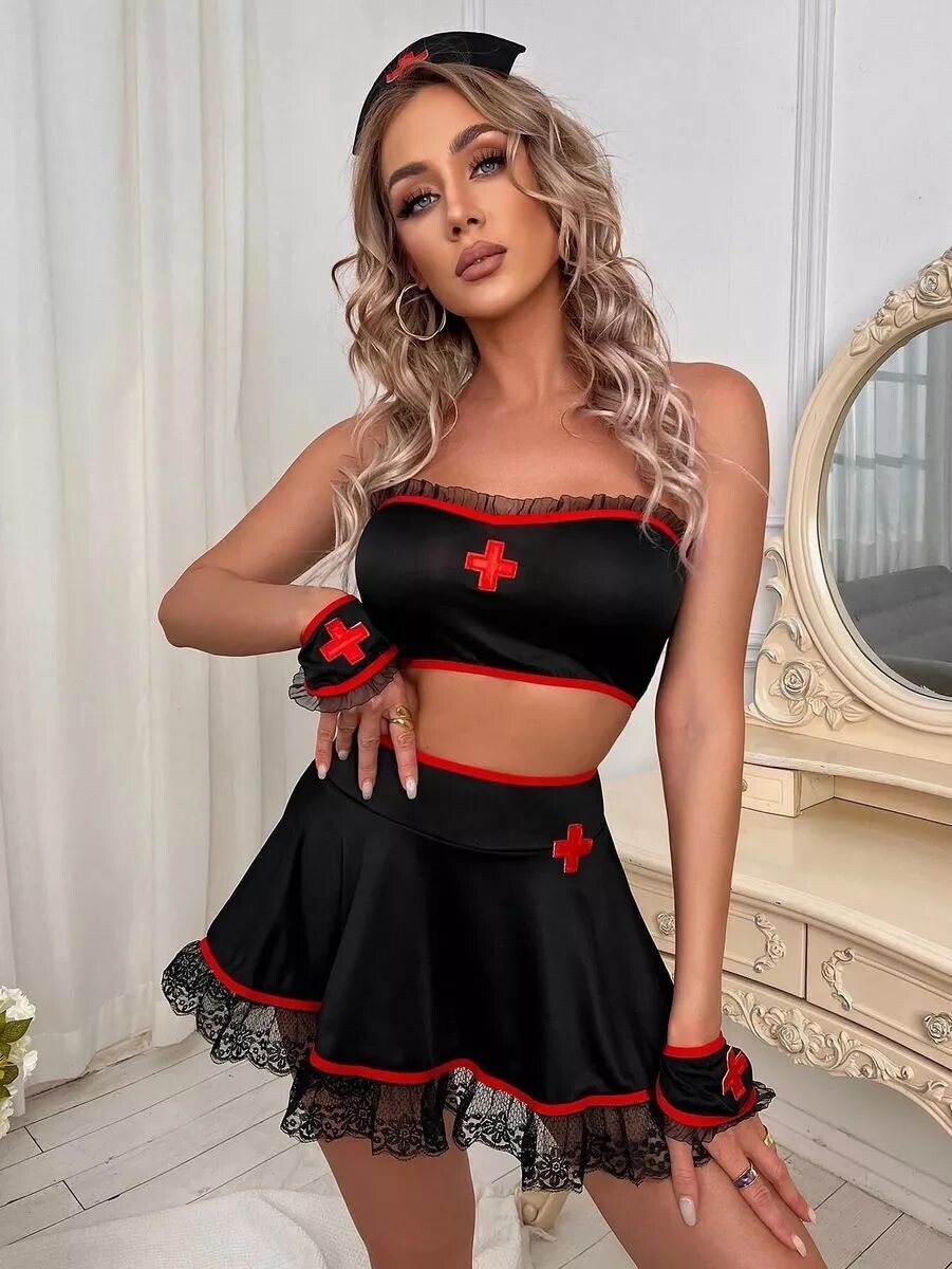 TRAJE DE ENFERMERA NEGRO
