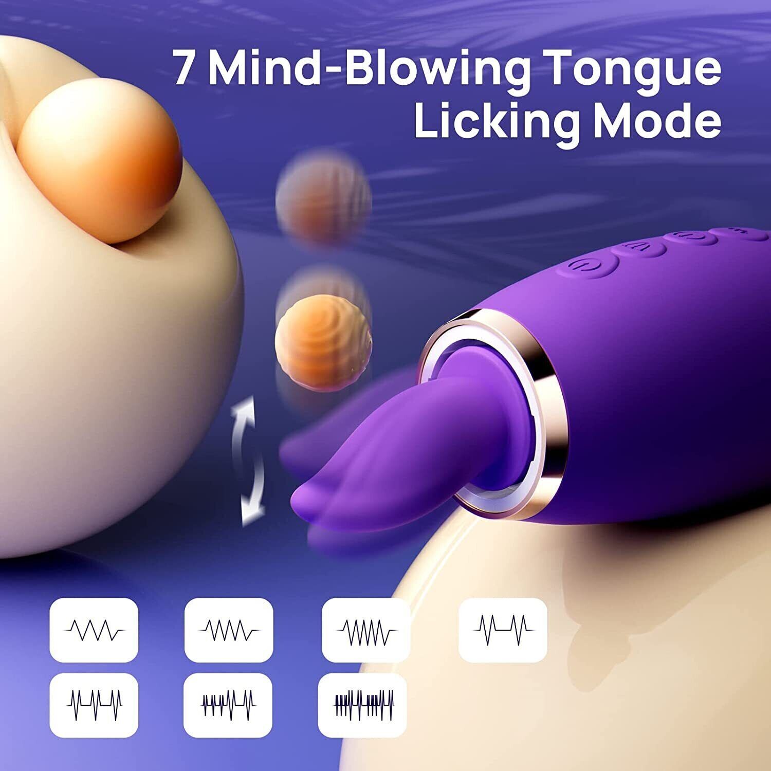 Dildo Vibrador y succionador con lengua