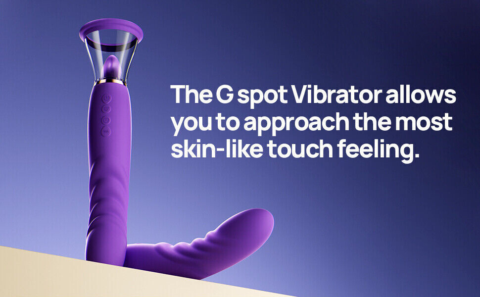 Dildo Vibrador y succionador con lengua