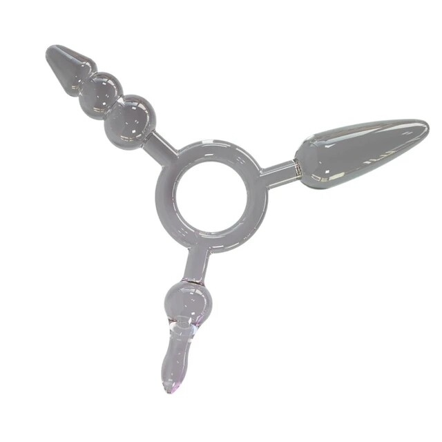 Plug anal de silicona con  3 puntas