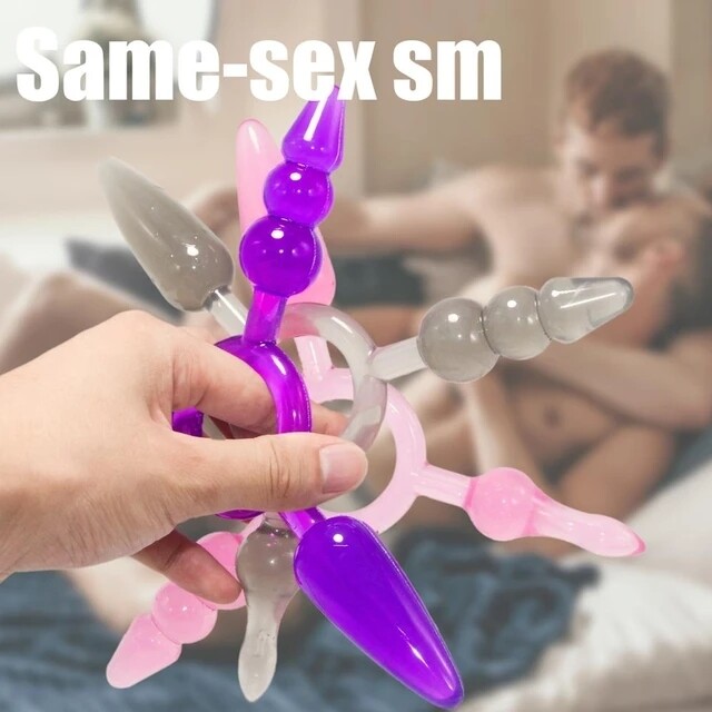 Plug anal de silicona con  3 puntas