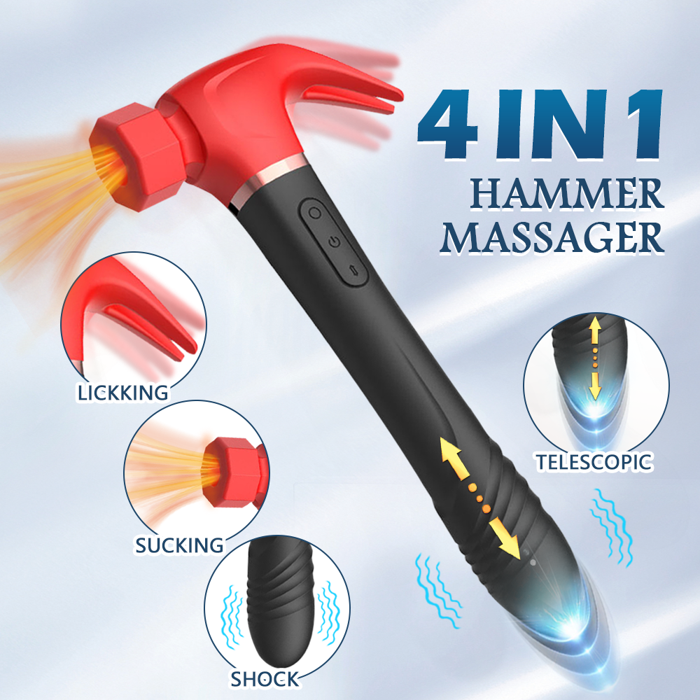 Martillo Telescópico, Succionador y Vibrador 3 en 1