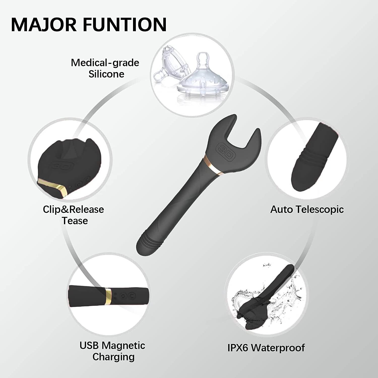 Llave inglesa Pearlsvibe Vibra y empuja