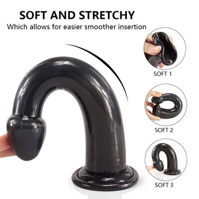 Consolador liso de gel