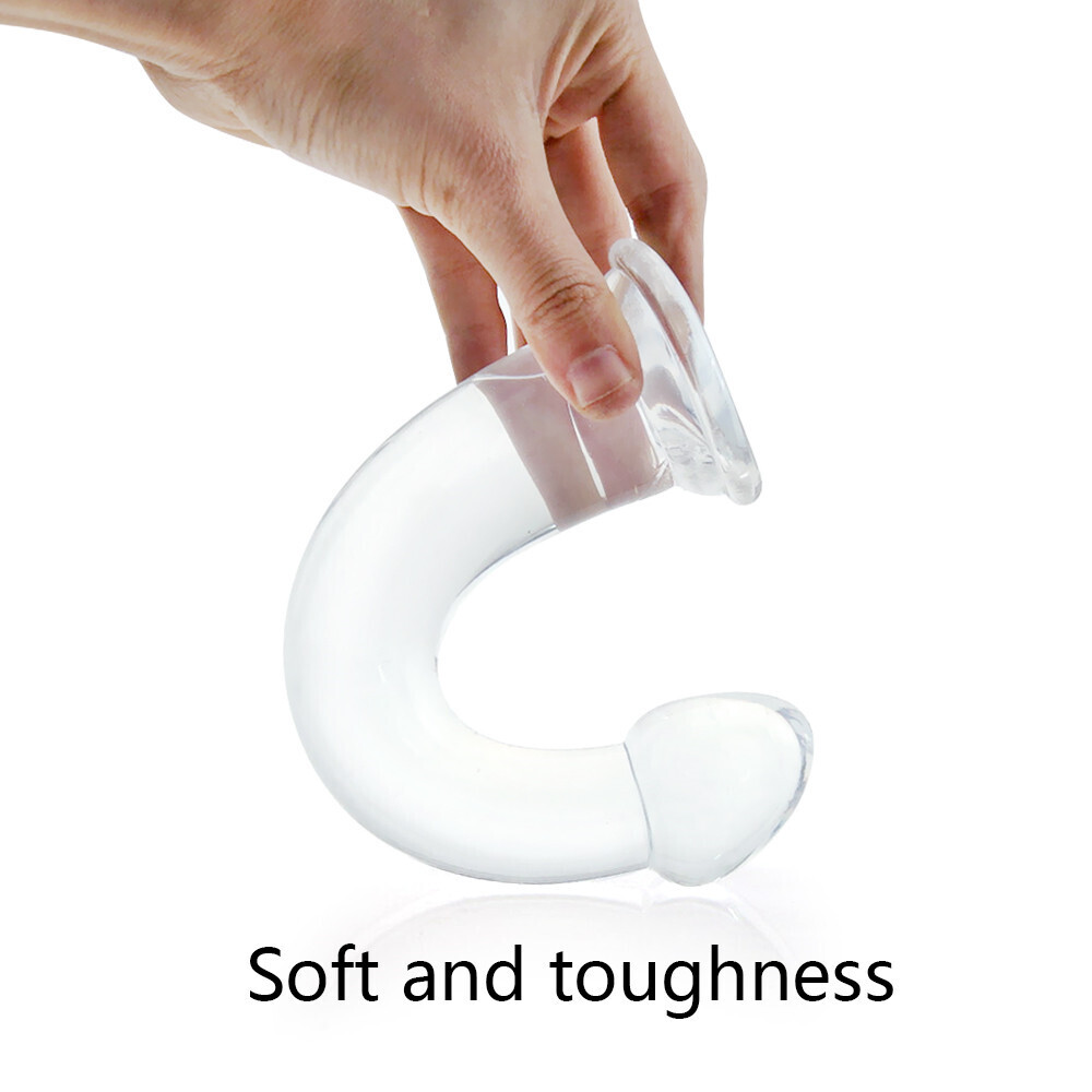 Consolador liso de gel