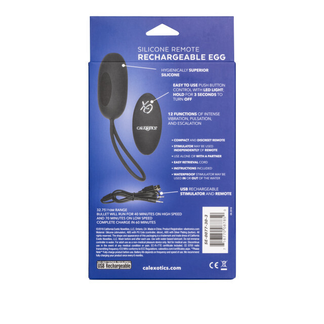 Huevo Recargable Remoto de Silicona