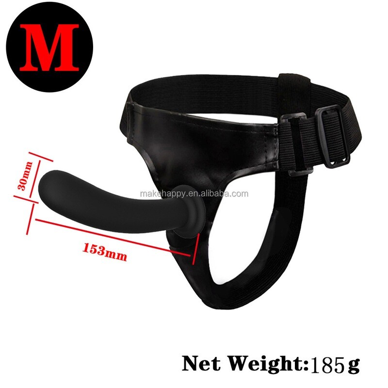 Strap-on, arnes con dildo liso elegante M