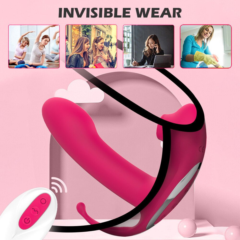 Dildo Vibrador Succionador de Clitoris y Estimulador Anal