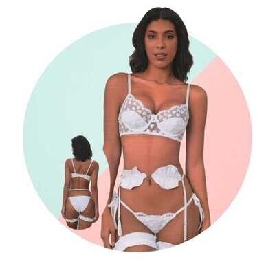 Sexy trajecito traslúcido de cintas 3Pcs