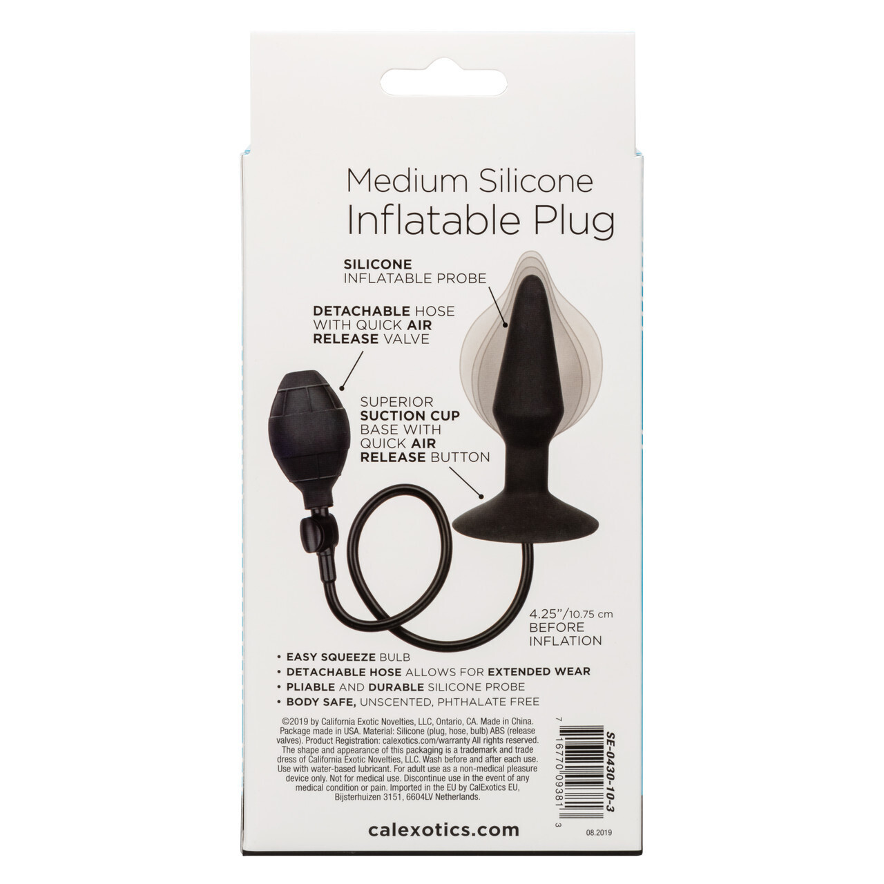 Plug Inflable Mediano Calexotics® Silicona
