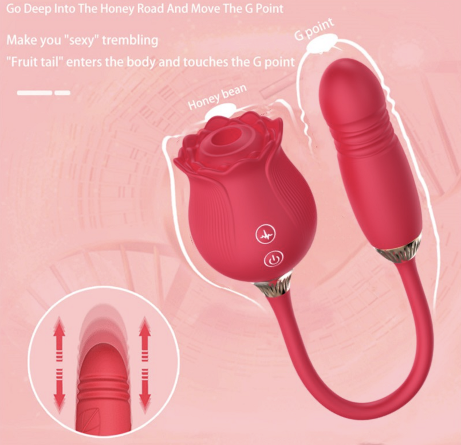 Succionador  y Vibrador Telescópico Rosita