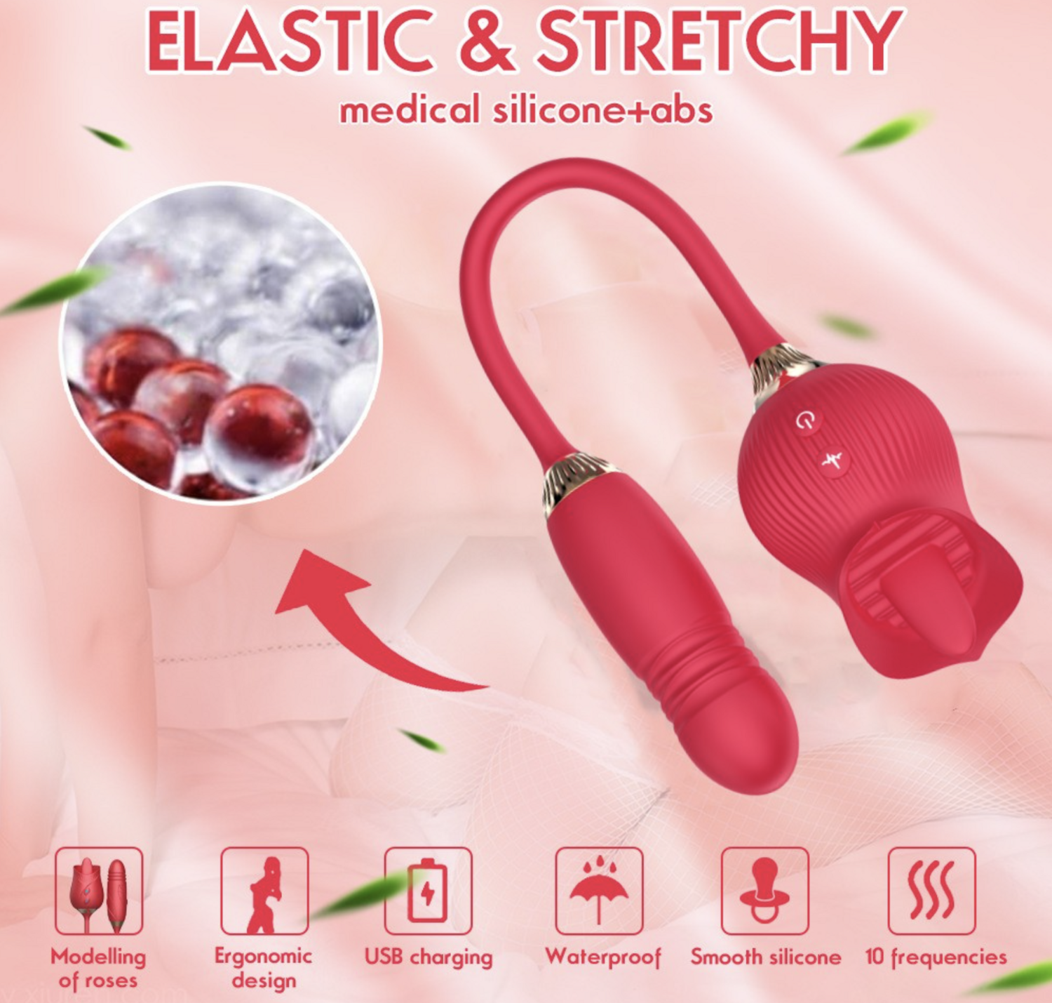 Succionador  y Vibrador Telescópico Rosita