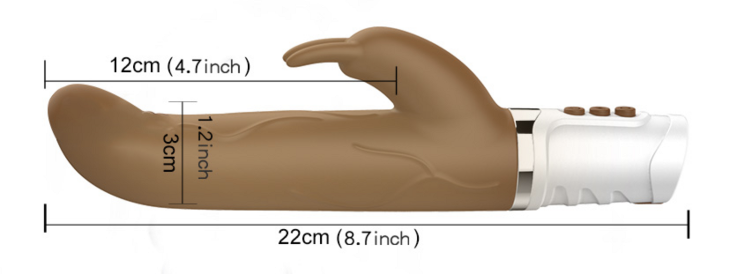 Dildo Vibrador Rotación Interna Chocolate
