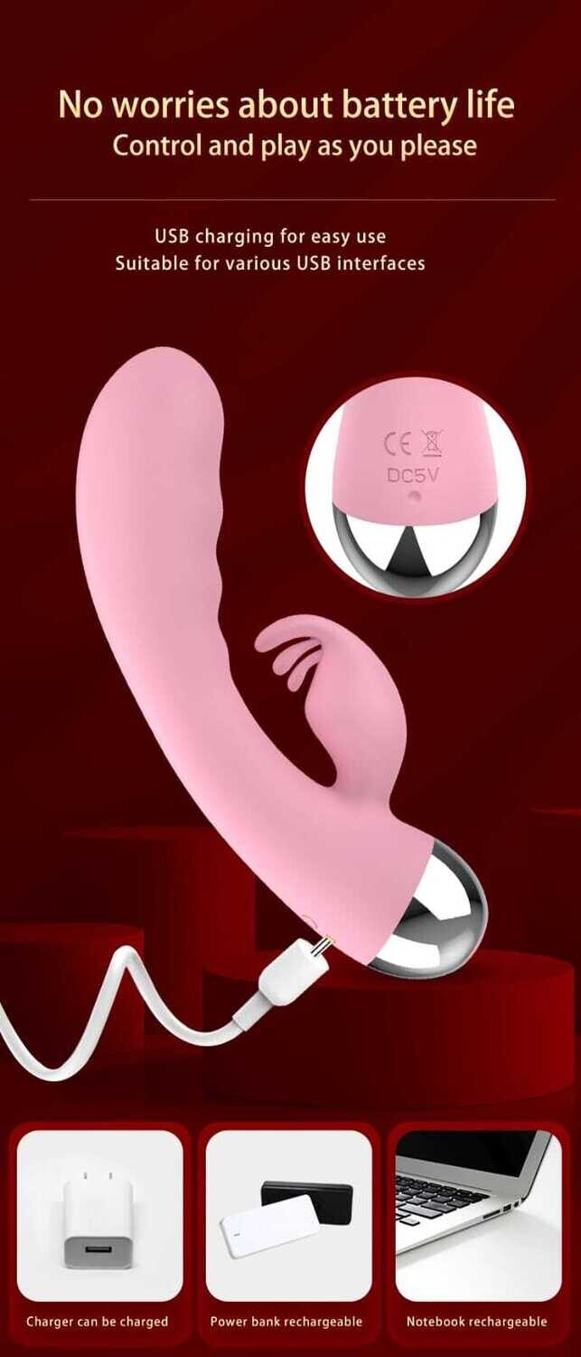Vibrador estimulador de Clítoris  Y Punto G curvo