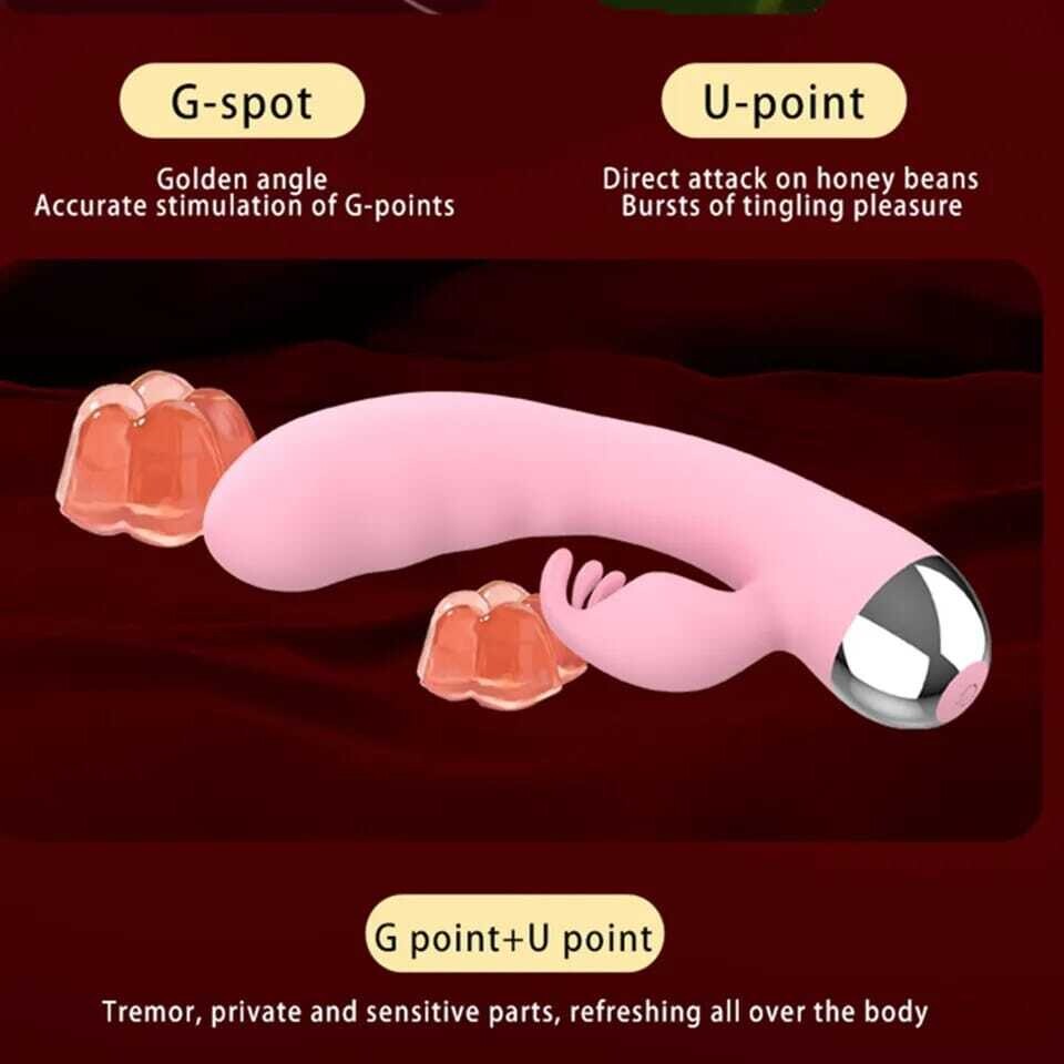 Vibrador estimulador de Clítoris  Y Punto G curvo